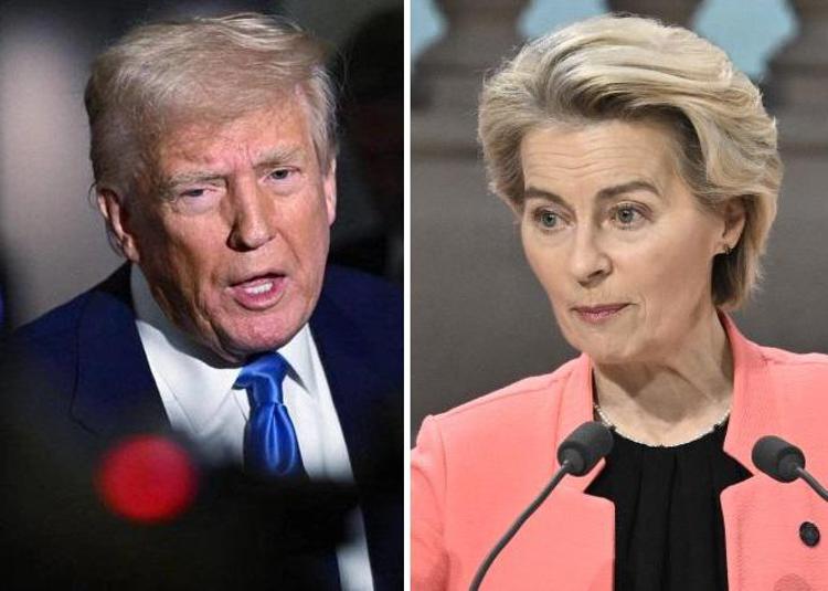 Dinald Trump e Ursula von der Leyen