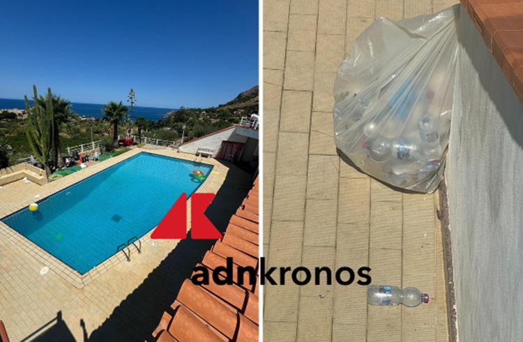 La piscina dove è morta Simona Cinà e le bottigliette d'acqua vuote nei sacchi della spazzatura - Adnkronos