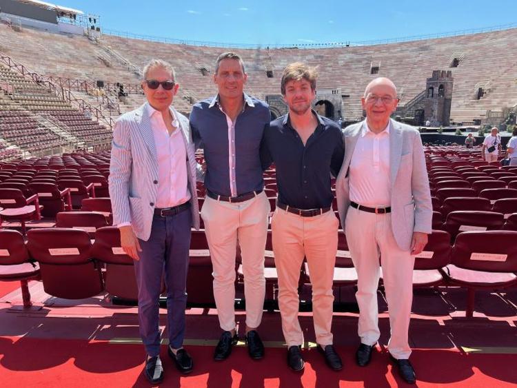 Da sinistra: Francesco Ommassini, Stefano Trespidi, Michele Spotti e Roberto Gabbiani