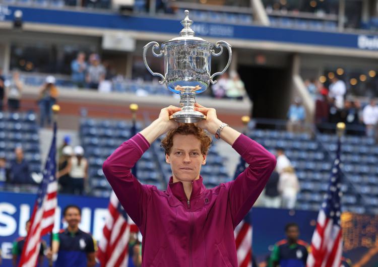 Jannik Sinner dopo la vittoria agli Us Open 2024 - Fotogramma/IPA