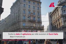 Gucci, stato di agitazione per 1.000 dipendenti in Italia