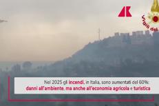 Incendi, terreni bruciati aumentati del 60%