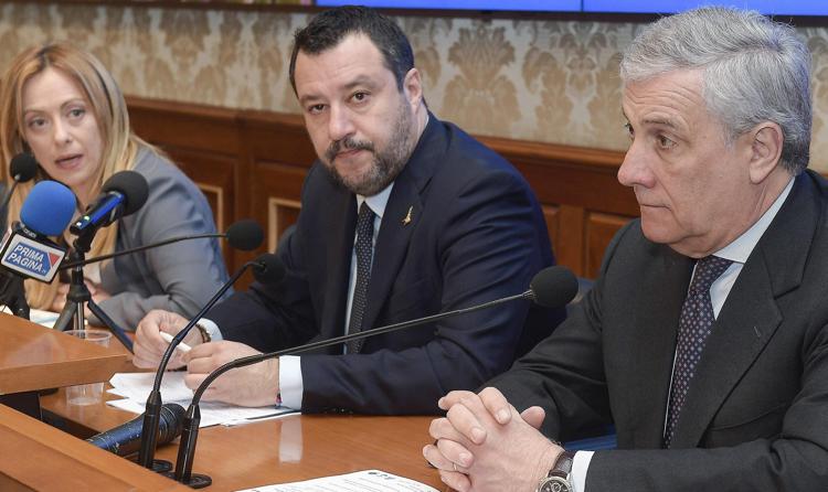 Giorgia Meloni, Matteo Salvini e Antonio Tajani - (Fotogramma/Ipa)
