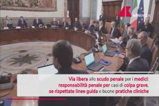 'Scudo penale' in favore dei medici, ok del Cdm