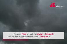 Maltempo sull'Italia, in arrivo pioggia e temporali
