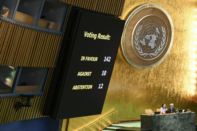 Il voto all'Onu - Afp