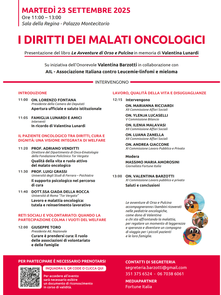 'Le avventure di Orso e Pulcina', un libro per i diritti dei malati oncologici