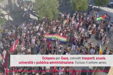 Italia in piazza per Gaza, sciopero e manifestazioni oggi