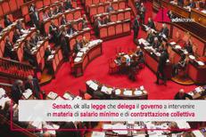 Salario minimo, ok del Senato alla legge delega
