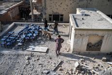Macerie a Kabul (Afp)