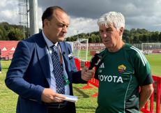 Dundar Kesapli con il tecnico della Roma Gian Piero Gasperini